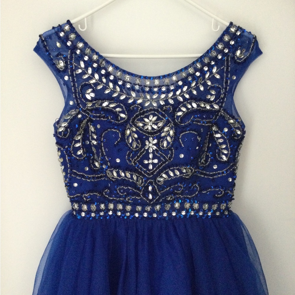 Brand unknown, royal blue formal dress, cocktail dress, prom dress